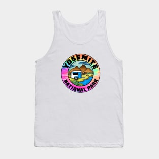 Yosemite National Park California Camper Camping Camp Trailer Tank Top